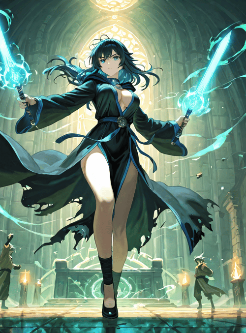mage, swords, guild
