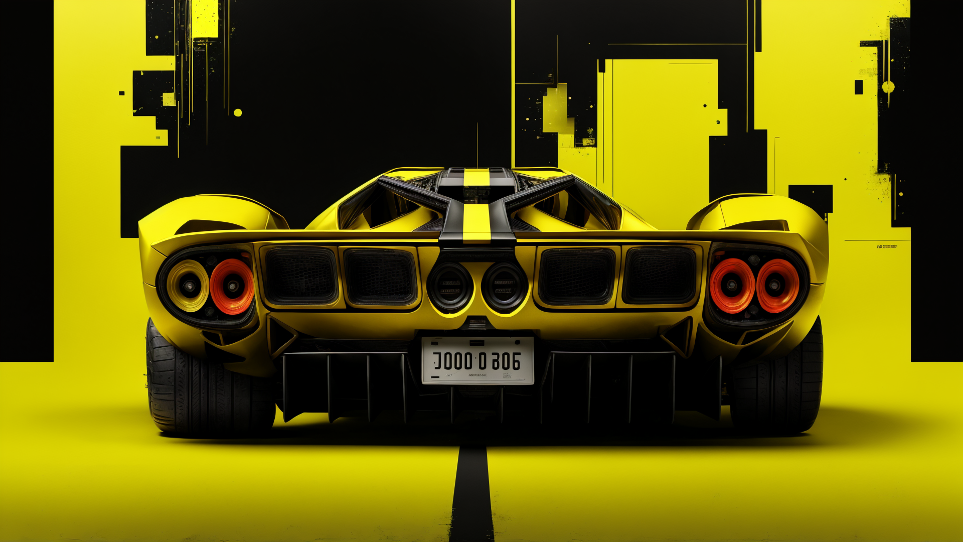 AI generated wallpaper featuring supercar, hypercar, sports car, vehicle, car, automobile