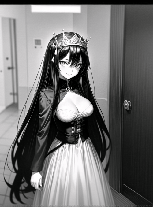 anime girl, queen, corset