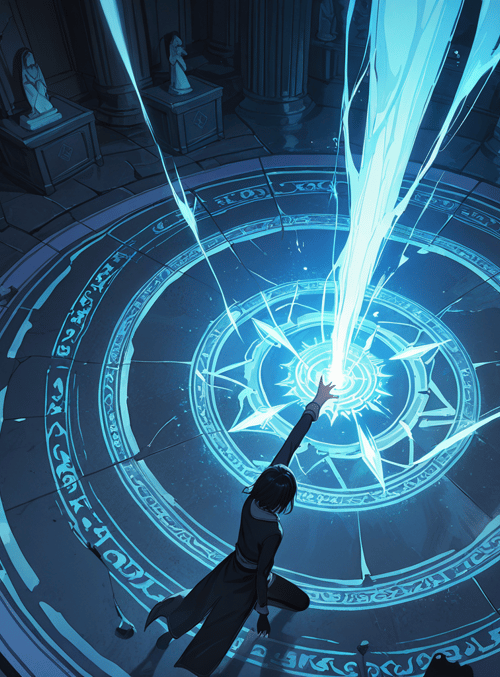 mage, runes, circle