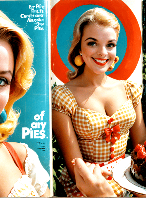 woman, pie, cake, magazine, earrings, dress