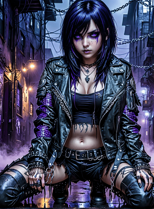 woman, punk, street