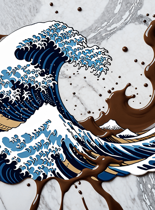 wave, chocolate, marble