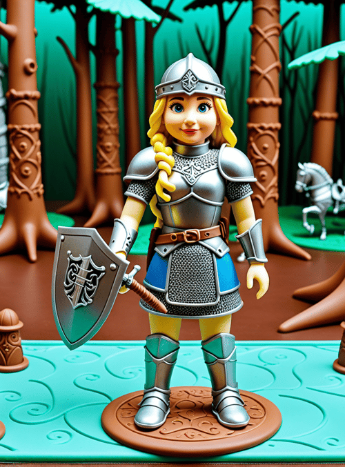 knight, shield, trees, armor, horse, braid, base, crown, figure, forest