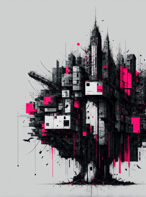 cityscape, skyscrapers, architecture, urban, structure, building, tower, abstract, design, graphic