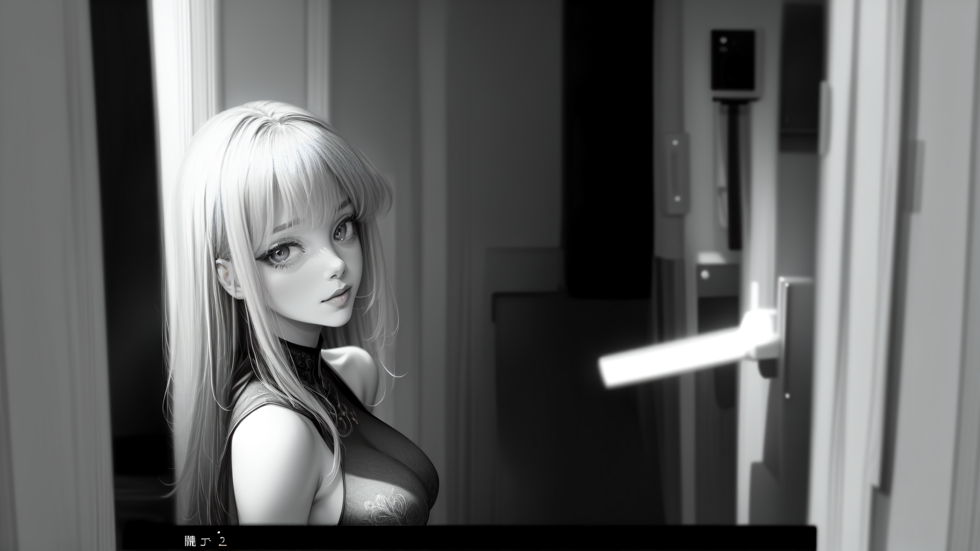 AI generated wallpaper featuring woman, anime, portrait