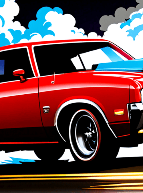 car, muscle car, drag racing, street, smoke