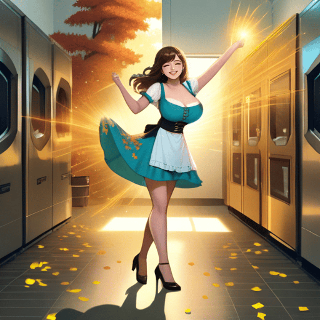 AI generated wallpaper featuring woman, dress, high heels