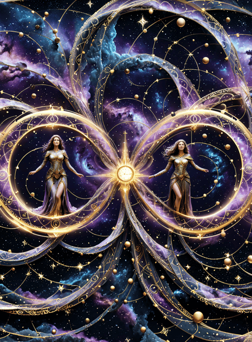 woman, universe, orb