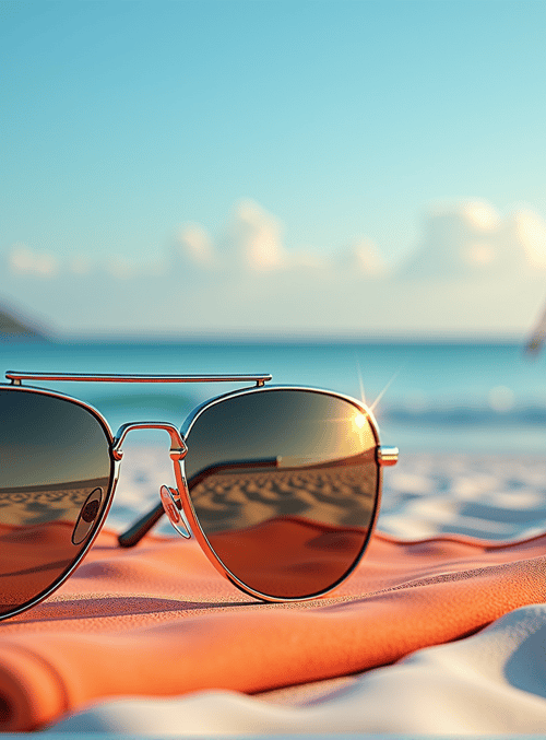 sunglasses, beach, family