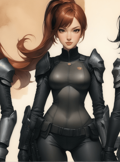 woman, soldier, character