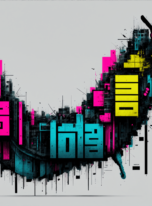 cat, cityscape, abstract, digital, text