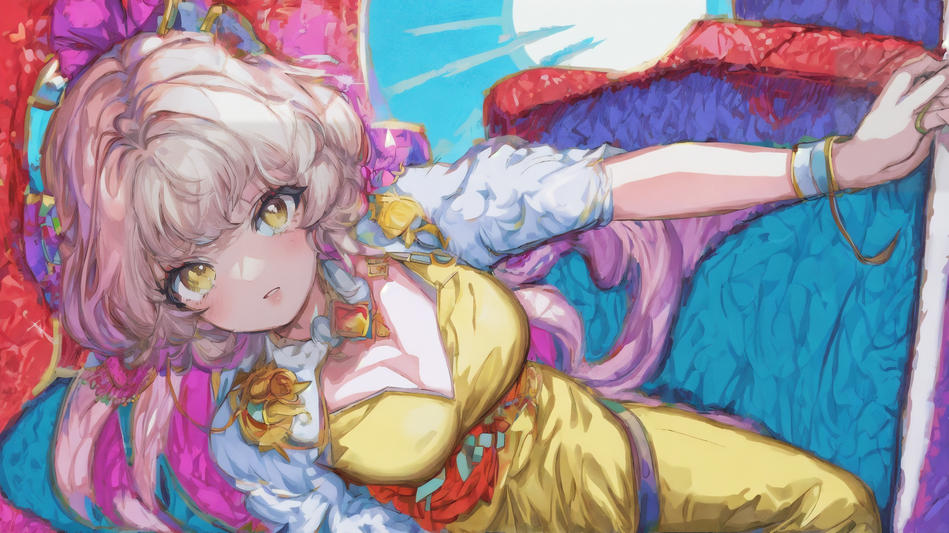 AI generated wallpaper featuring girl, character, anime