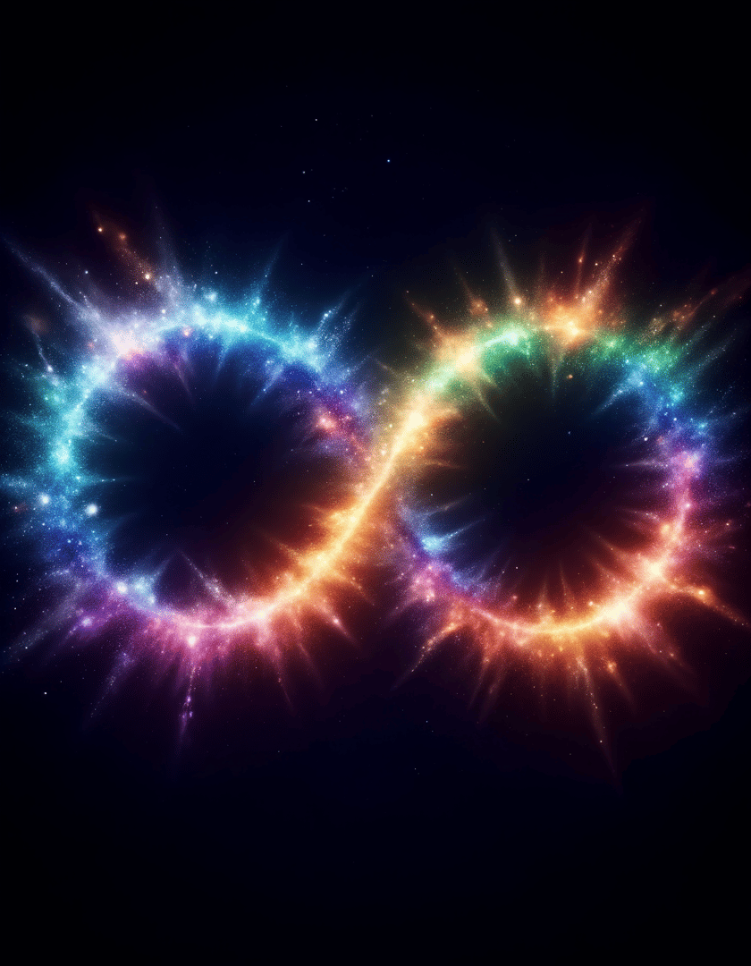 AI generated wallpaper featuring galaxy, cosmic ring