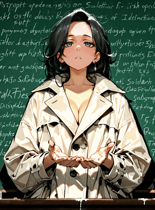 woman, chalkboard, lamps