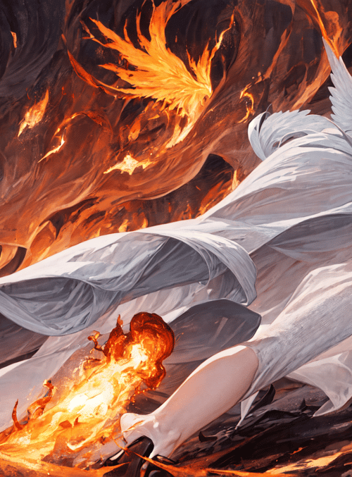 angel, fire, figure