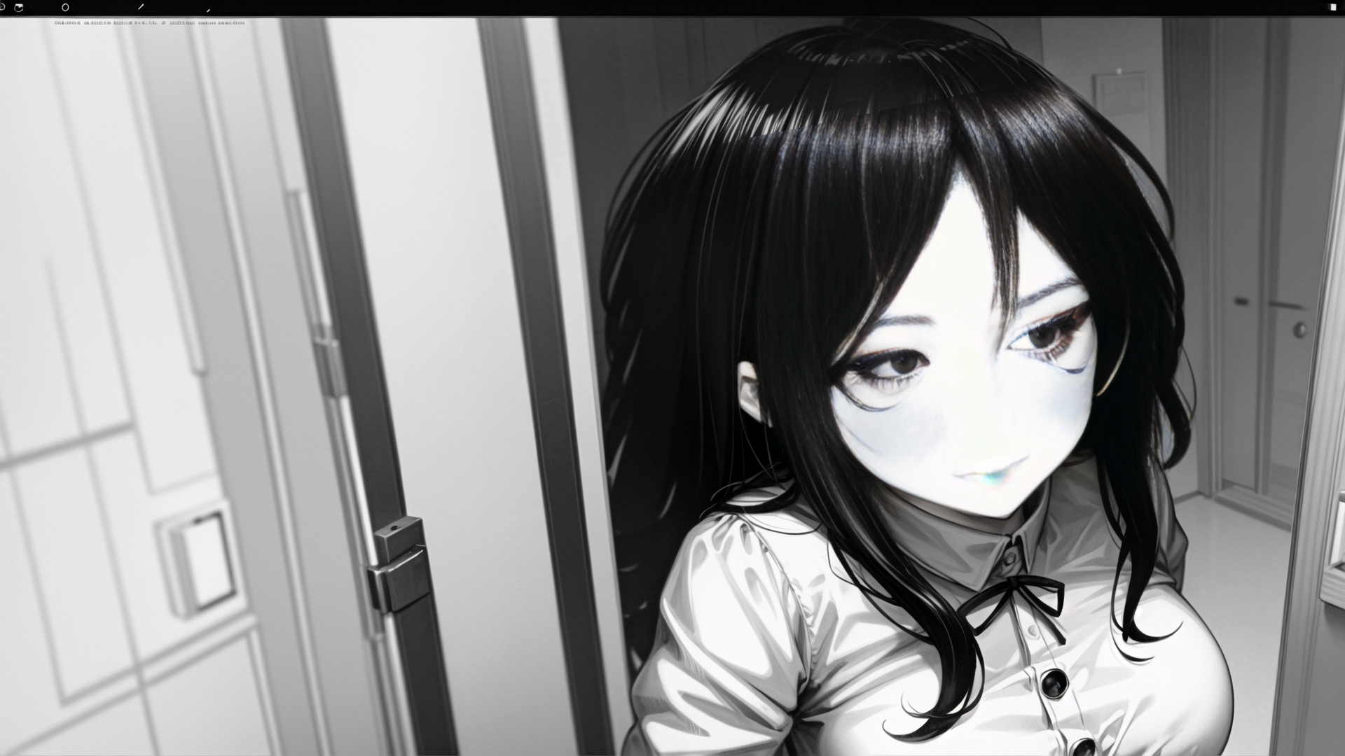 AI generated wallpaper featuring anime girl, girl