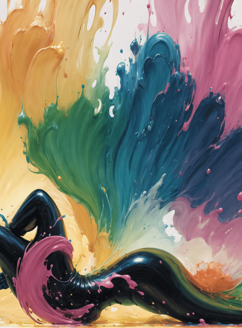 figure, paint, splash