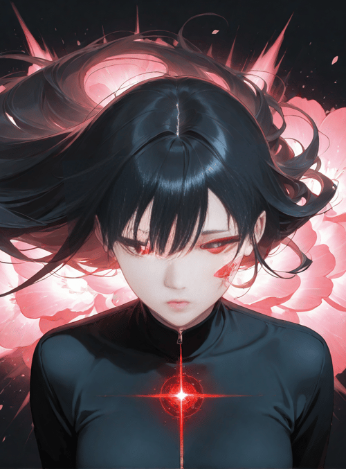 anime character, girl, flower