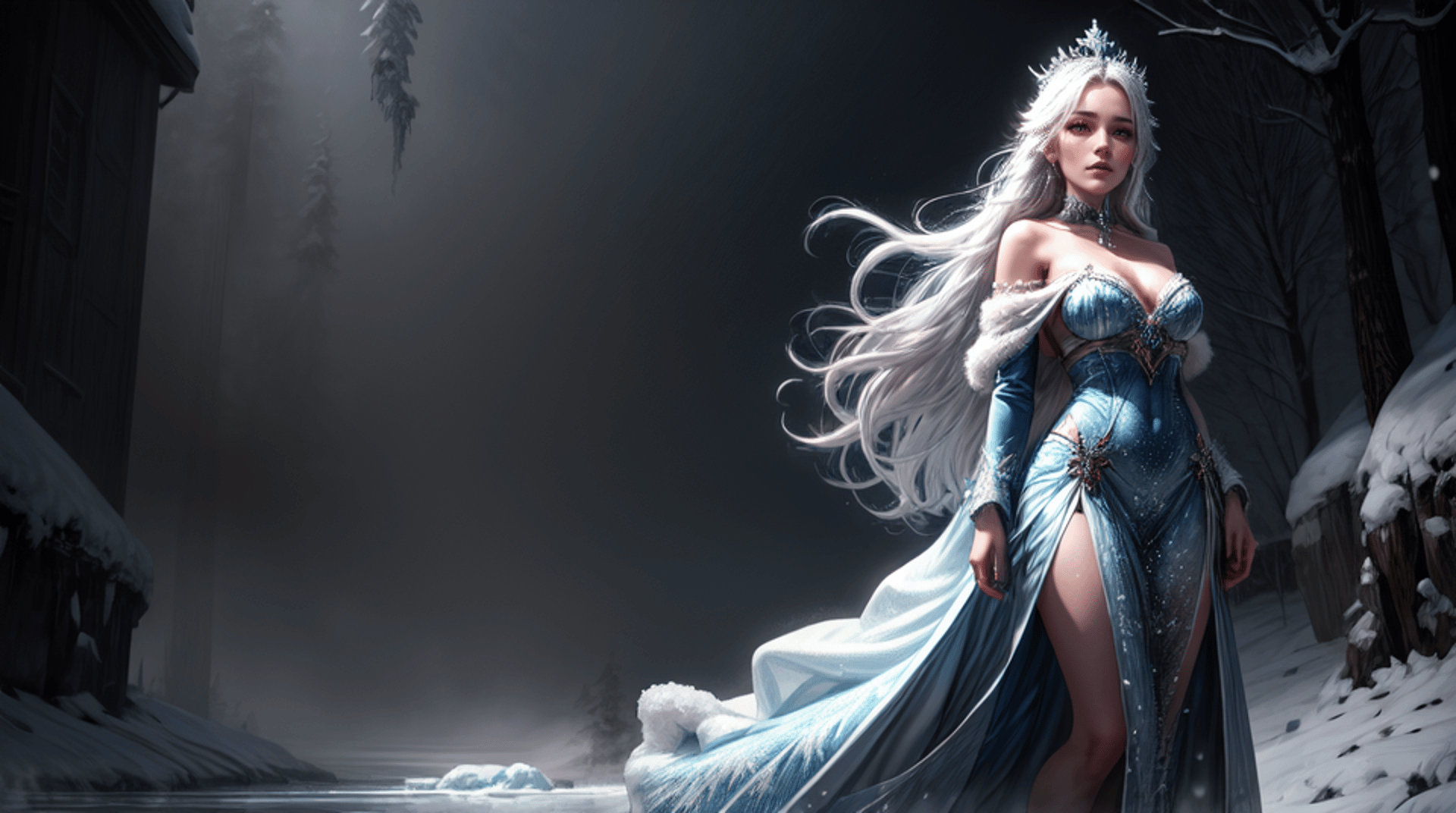 AI generated wallpaper featuring queen, fairy, woman