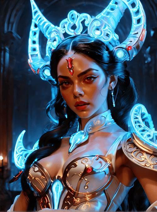 woman, armor, candles, cathedral, helmet