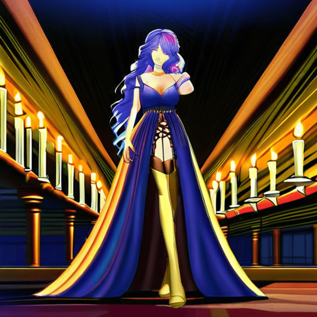 AI generated wallpaper featuring woman, princess, character