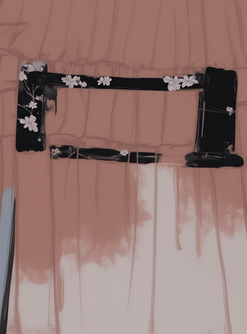 kimono, cherry blossoms, belt