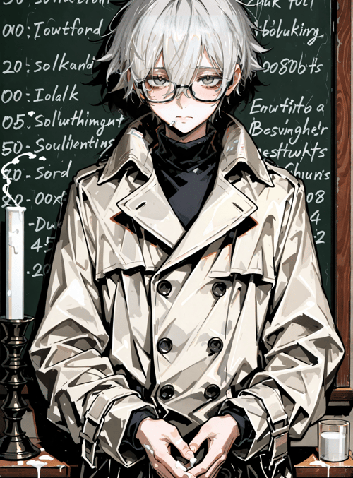 anime character, boy, glasses