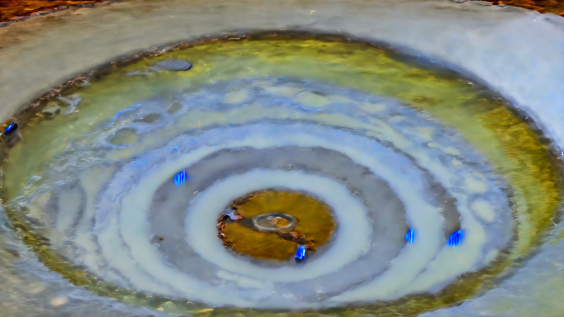 AI generated wallpaper featuring ice, swirl, water