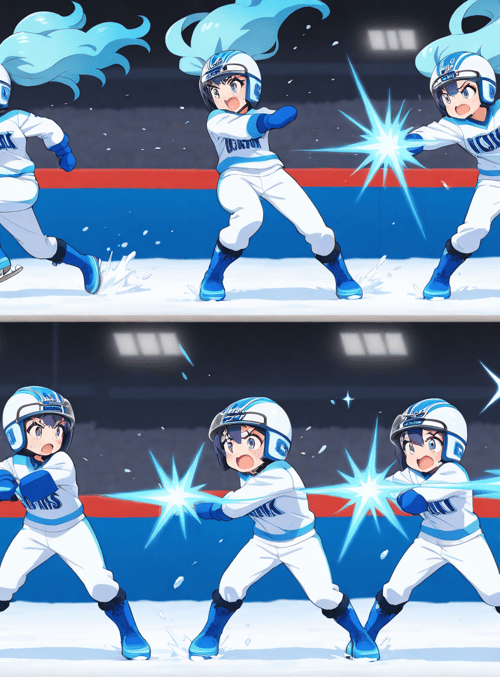 figure skater, character, athlete, team, ice, skating, helmet, uniform, power, spark