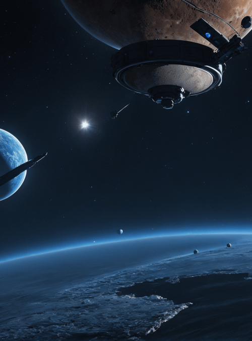 space, planets, spaceship, satellite, stars, moon, comet, earth, orbit, solar system