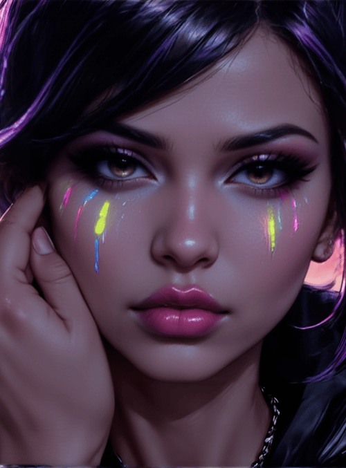 woman, cityscape, tears