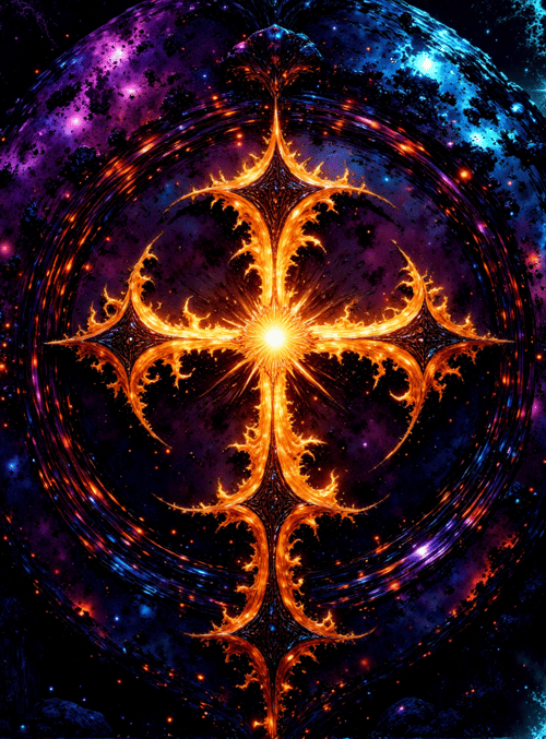cosmic, mandala, galaxy, sphere, fractal, portal