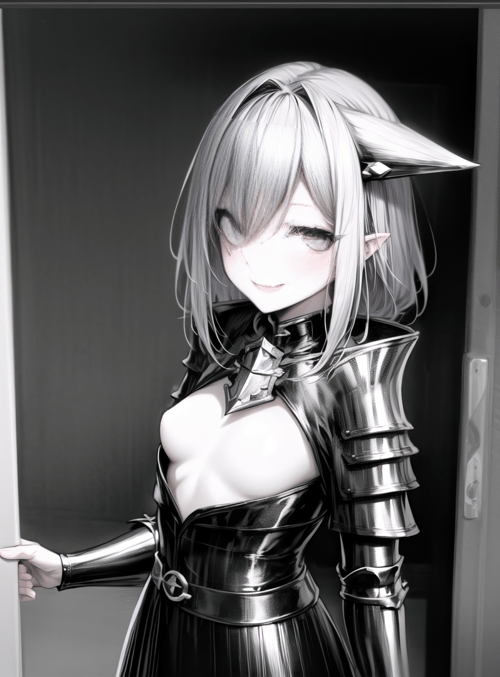 anime character, elf, armor