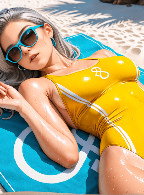 woman, beach, swimsuit