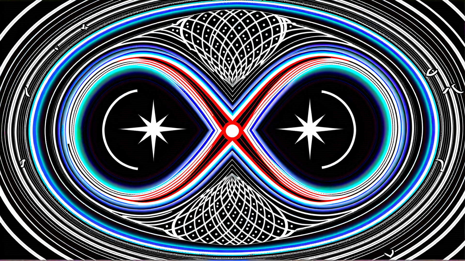 AI generated wallpaper featuring infinity, star, pattern