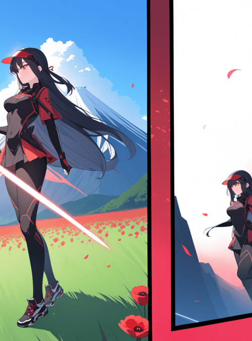 anime character, sword, nature
