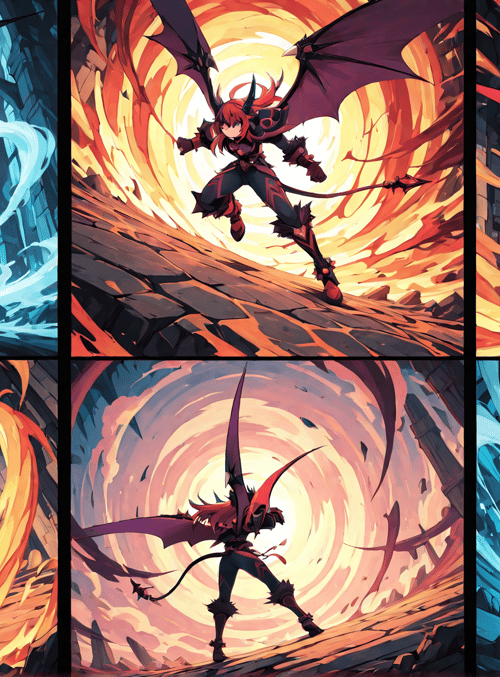 dragon, character, angel, demon, wings, sword, magic, castle, energy, cave