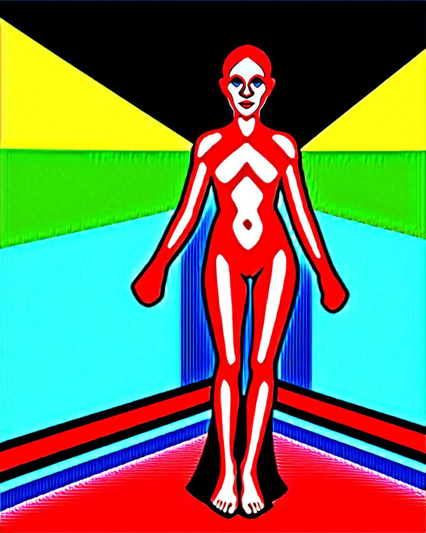 AI generated wallpaper featuring figure, human, silhouette