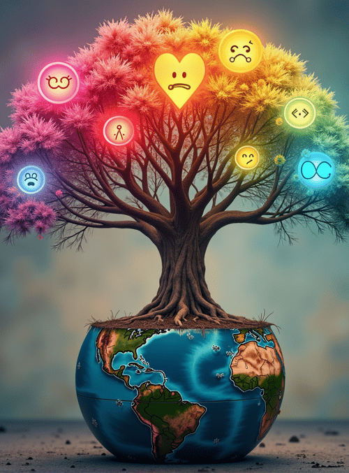 tree, earth, emojis