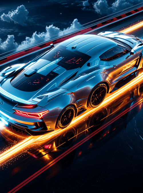 sports car, race track