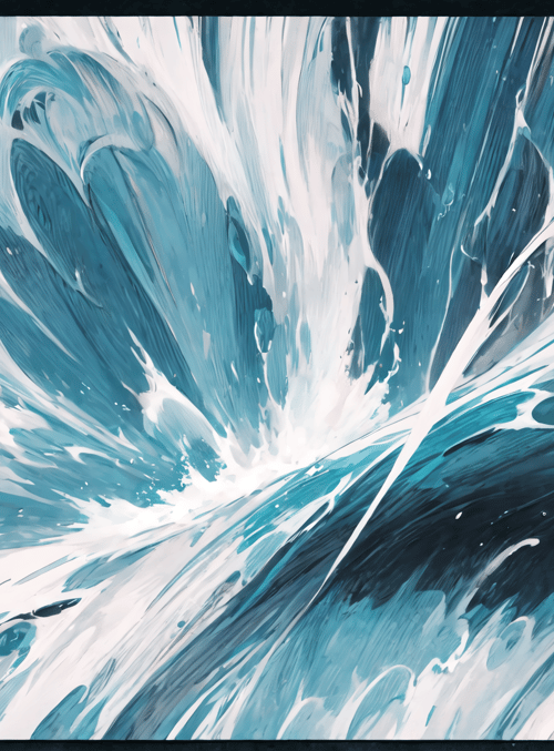 wave, ocean, water
