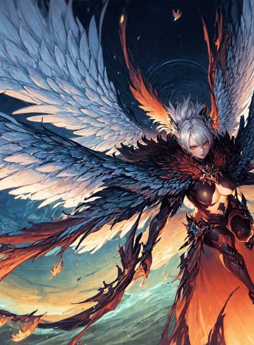 angel, warrior, wing