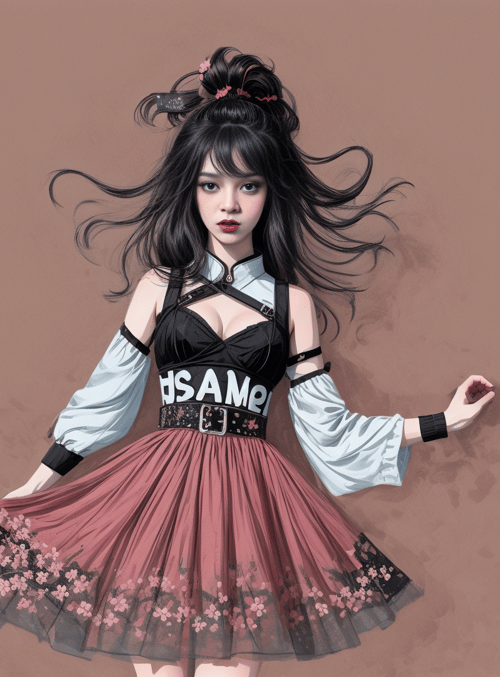 woman, dress, hair