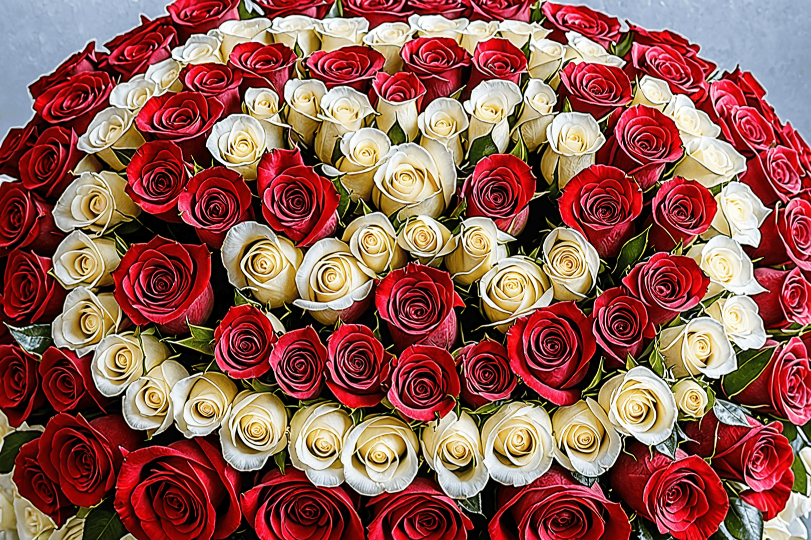AI generated wallpaper featuring roses, bouquet, flowers