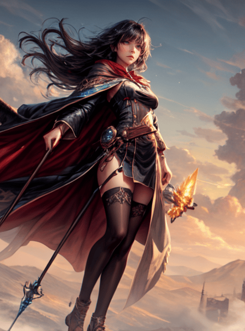 angel, warrior, spear