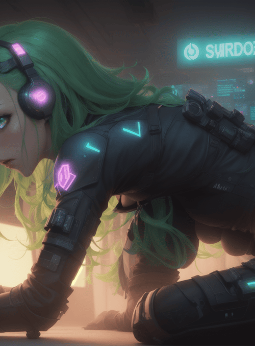 cyberpunk, anime, girl