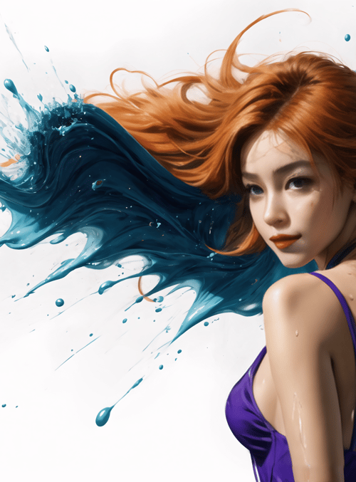 woman, water, sweat
