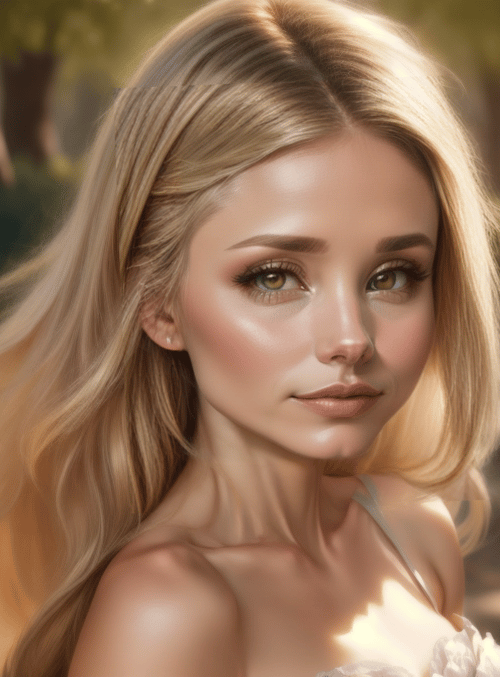 woman, blonde, flower