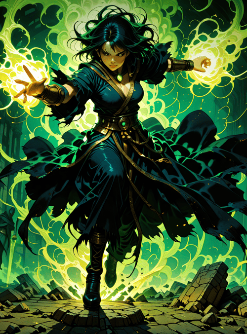 mage, warrior, sorceress